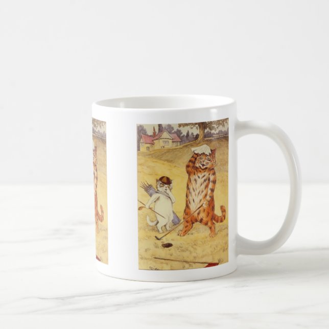 Mug Gros chat jouant au golf (Droite)