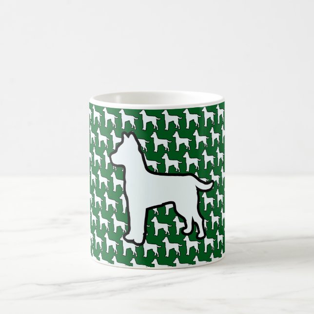 Mug Gros Chien Blanc Vert     (Centre)