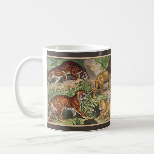 Mug Gros Lions Chat Tigres, léopards, Animaux Imprimer (Gauche)