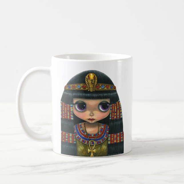 Mug Gros Oeil Cléopâtre Fille Poupée mignonne (Gauche)
