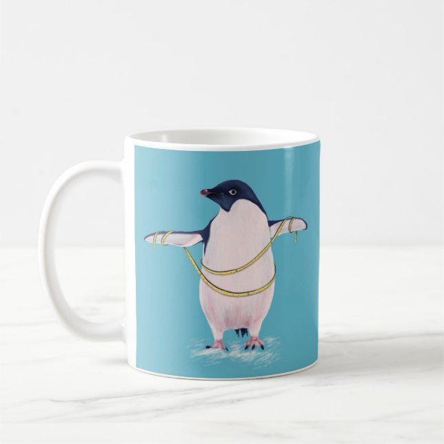 Mug Gros pingouin drôle mignon sur le régime (Gauche)