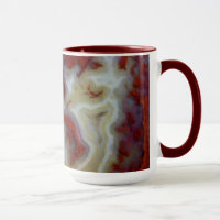 Gros plan sur une dalle d'agate mousse rouge