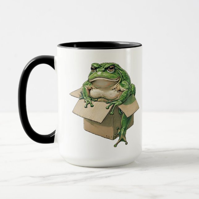 Mug Grosse grenouille dans une petite boîte - J'ai fai (Gauche)
