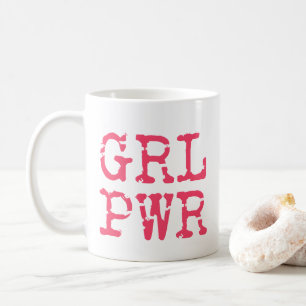 Mug Grosse puissance GRL PWR - Typographie de machine