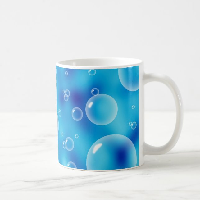 Mug Grosses bulles bleues rebondissantes (Droite)