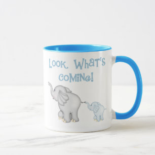 Mug Grossesse bleue d'éléphant