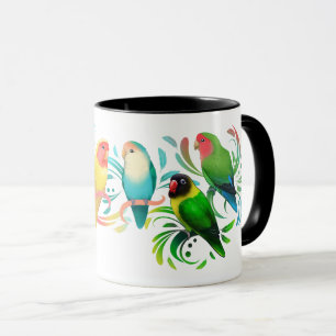 Mug Groupe de Lovebirds colorés
