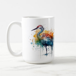 Mug Grue colorée debout dans l'eau