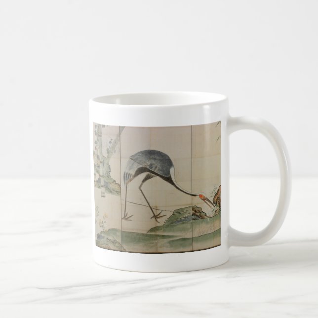 Mug Grues, pins, et bambou (Droite)