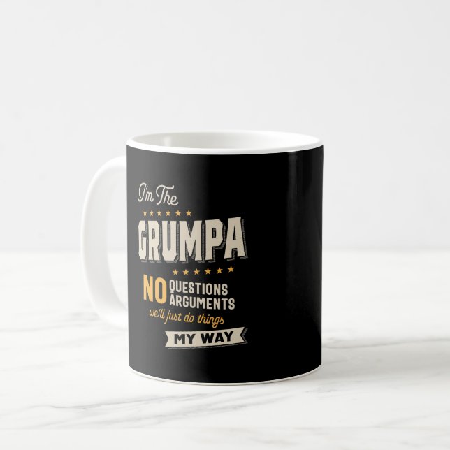 Mug Grumpa Way Funny Grandpa Fête des pères (Devant gauche)