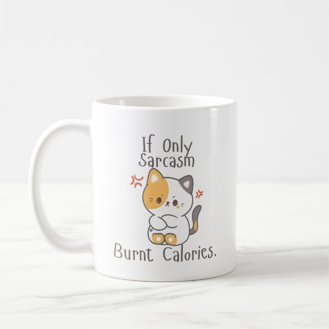 Mug Grumpy Cat Energy - Le sarcasme ne brûle pas les c (Gauche)