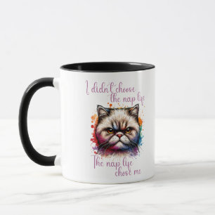Mug Grumpy Chat "Nap Life" Drôle Conception de devis