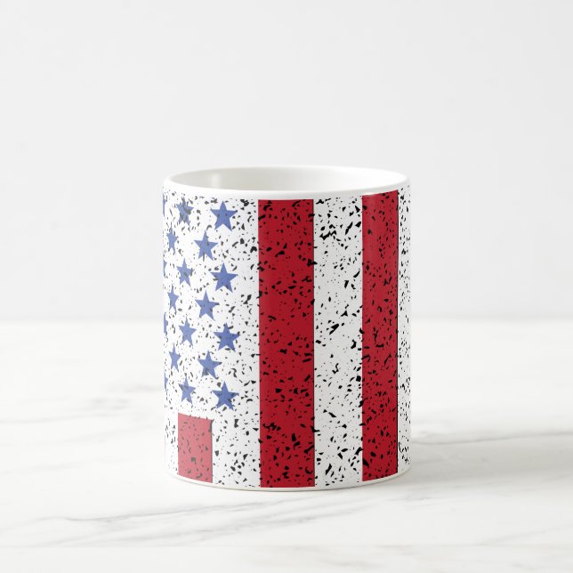 Mug Grunge American Peace Flag État américain National (Centre)