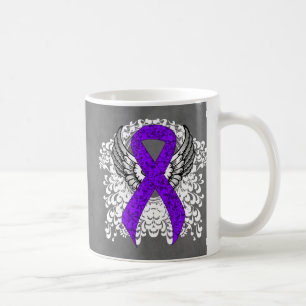 Mug Grunge Violet Ribbon Ailes, lymphome de Hodgkin