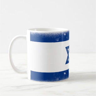 Mug Grungge du drapeau israélien