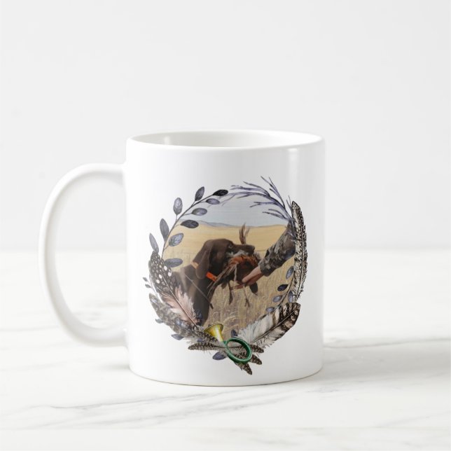 Mug GSP, partenaire d'un chasseur dans le domaine (Gauche)