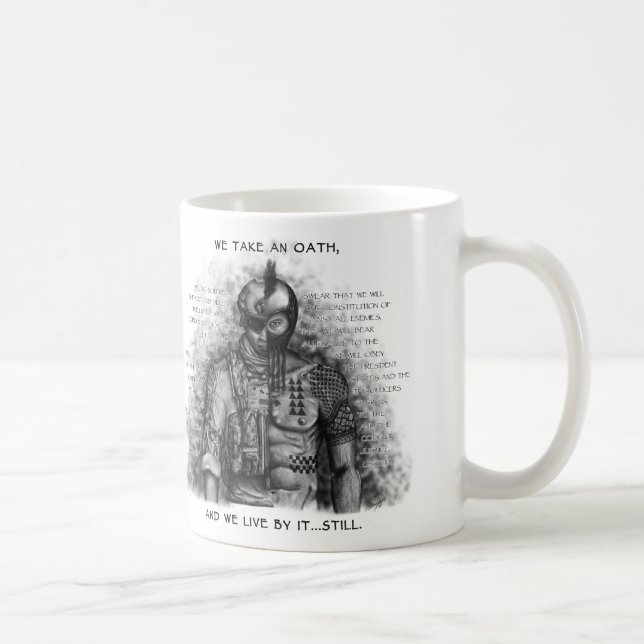 Mug Guerrier de soldat - couleur d'arrière - plan de (Droite)