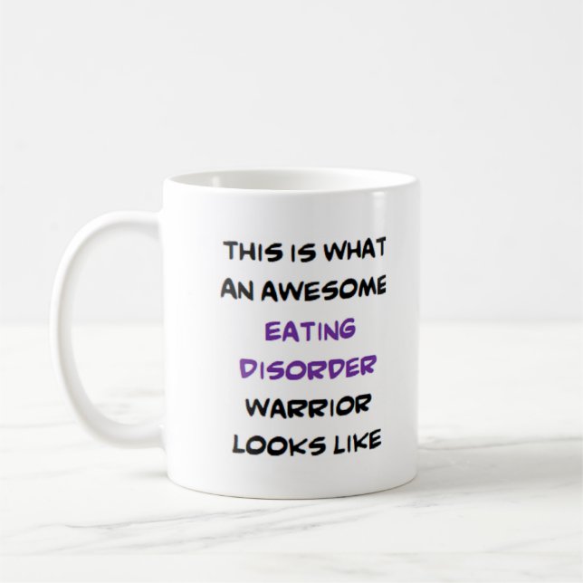 Mug guerrier du désordre alimentaire, génial (Gauche)