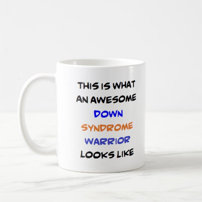 Mug guerrier du syndrome de down, génial (Gauche)