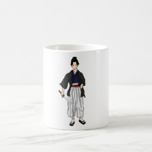 Mug Guerrier samouraï japonais avec l'épée de Katan