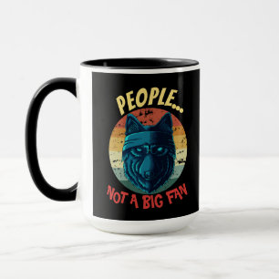 Mug Guerrier Urbain Peuple Loup Bleu Pas un grand fan