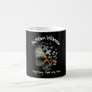 Mug Guerrier vintage de l'autisme crânien combattant p