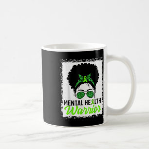 Mug Guerrière de la santé mentale aux cheveux en chign