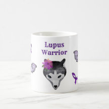 Guerrière du loup ruban violet papillon Lupus