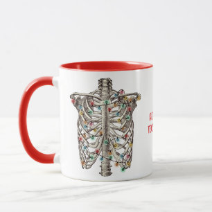 Mug Guirlande lumineuse drôle de squelette pour sapin 