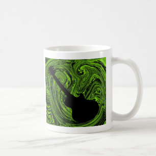 Mug Guitare Abstraite, Vert