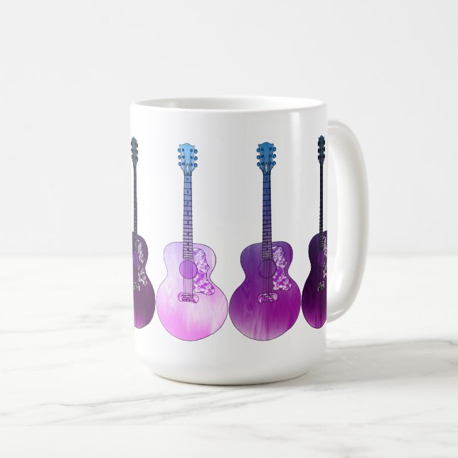 Mug Guitare acoustique classique Instrument Pop Art Vi (Devant droit)