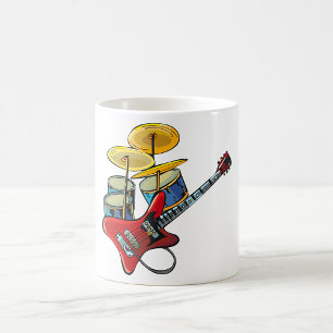 Mug Guitare Électrique Et Fûts