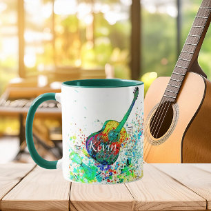 Mug Guitare et accords éclaboussures personnalisées