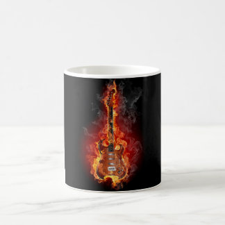 Mug Guitare flamboyante de roche