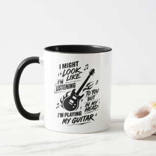 Mug Guitare personnalisée Je pourrais avoir l'air d'éc