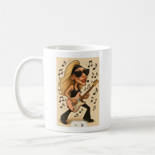 Mug Guitare Rockin' Femme Sauvage