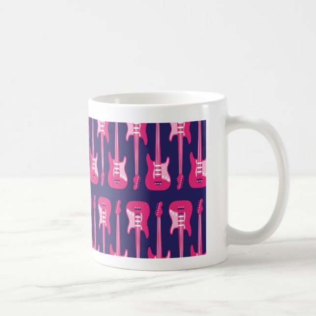 Mug Guitares électriques roses et violettes Punk Rock (Droite)