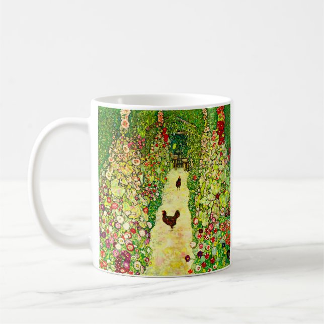 Mug Gustav Klimt Garden with Chickens (Gauche)