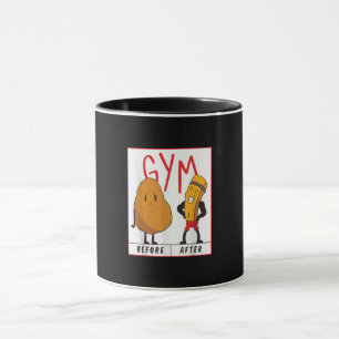 Mug Gymnase De Pomme De Terre Drôle Avant Après L'Exer