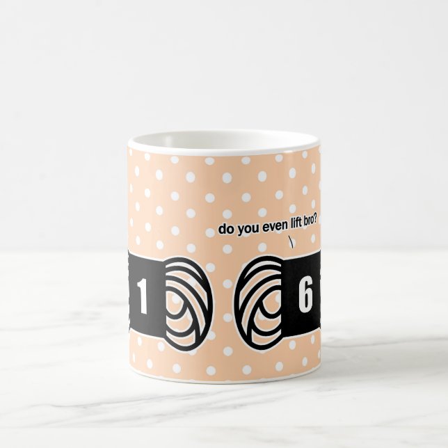Mug gymnase encombrant drôle de fil à tricoter (Centre)