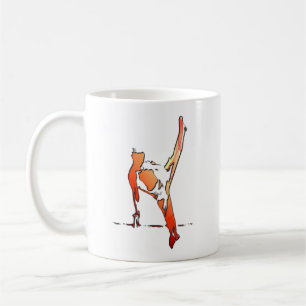 Mug Gymnaste Homme Cheval d'arçons - Abstrait orange
