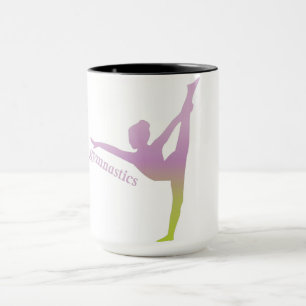 Mug Gymnastique fille élégante couleur fille Silhouett