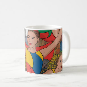 Mug Gymnastique Filles Acro Danseurs motif coloré