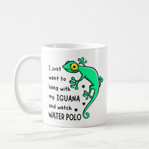 Mug H avec mon iguane et regarder le water-polo