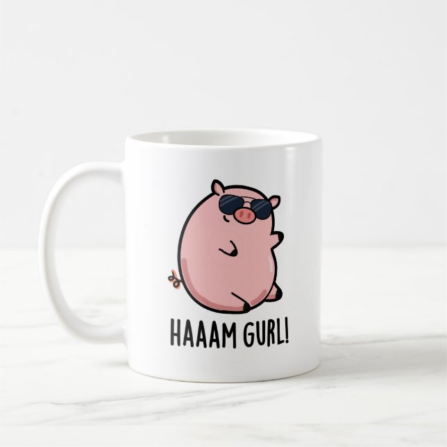 Mug Haaam Gurl Funny Pig Pun (Gauche)