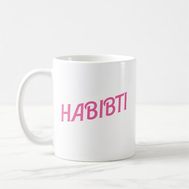 Mug Habibti arabe rose (Gauche)