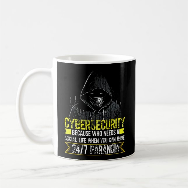 Mug Hacker Blanc Pour Le Cyber-Guerrier Et Hacker Éthi (Gauche)