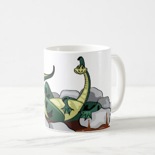 Mug Hadrosaurus Se Détendre Dans Un Jacuzzi.