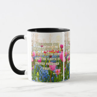 Mug Haggai 1:10 KJV Bible Verse Christian Devotion Pic