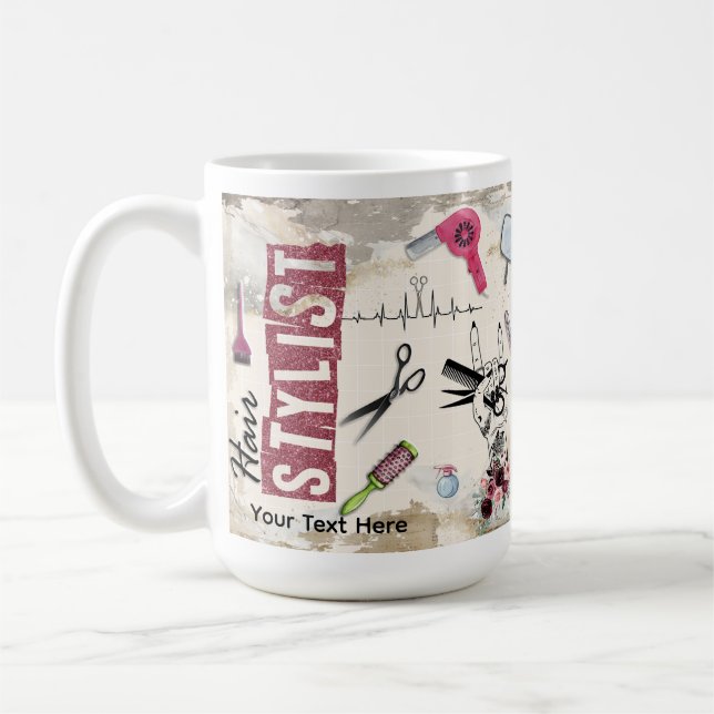 Mug Hair Stylist Salon Gift Custom (Gauche)